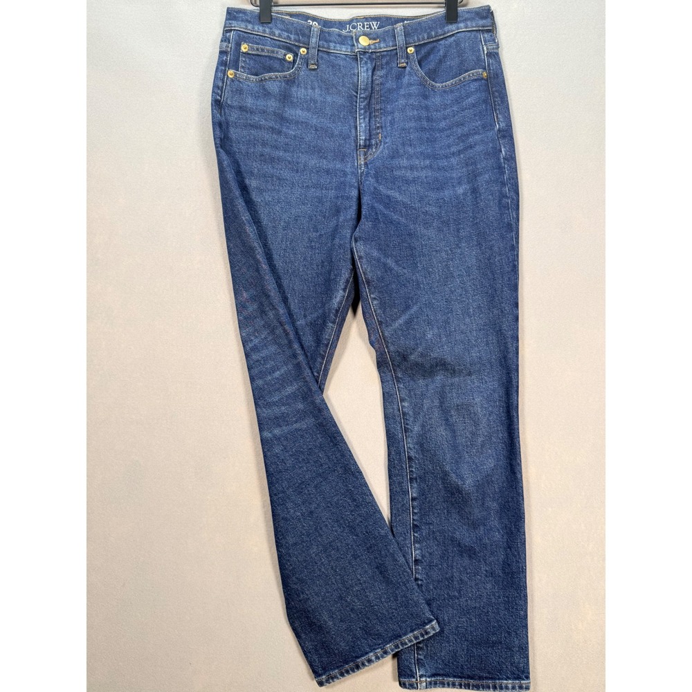 JCrew 96 Straight‎ Leg Jeans Womens 29 Indigo Blue High Rise Denim RE-96-IDG